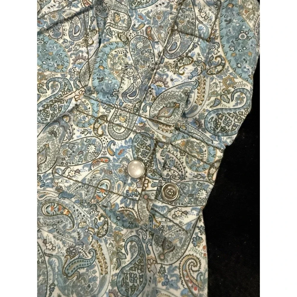 Infant Western Wear One Piece 9-12 Months Pearl Snaps Long Sleeve Paisley Print